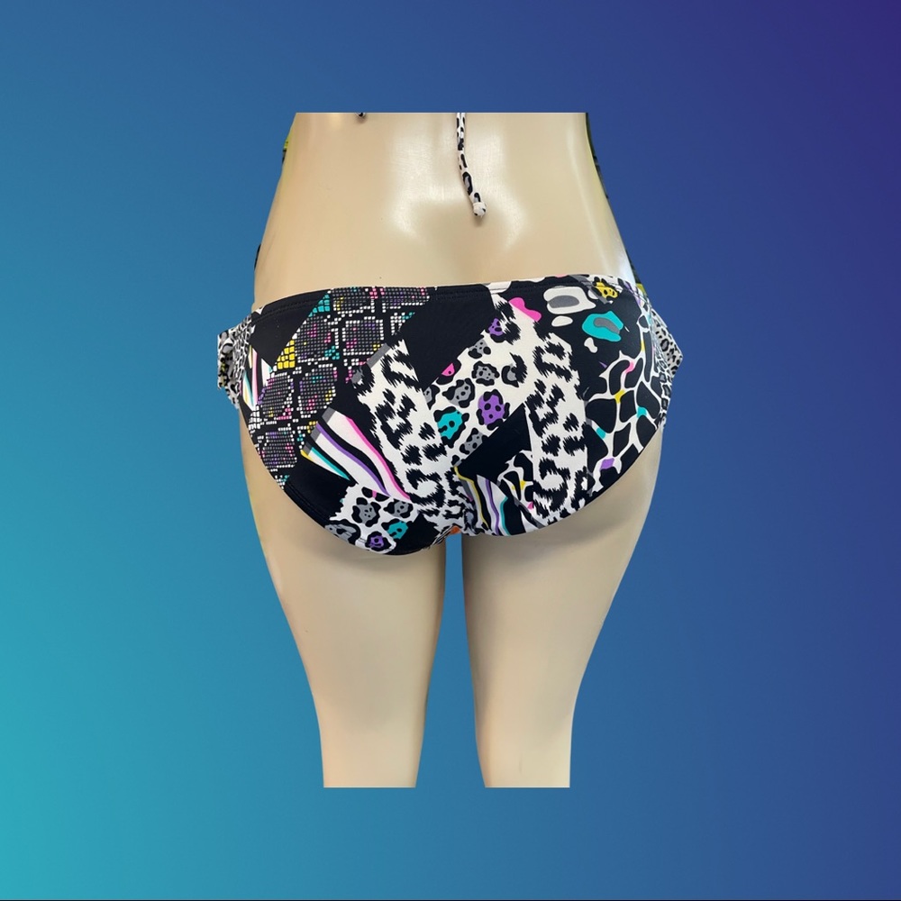 Reversible String Bikini colorful leopard print size S/M - Picture 13 of 16